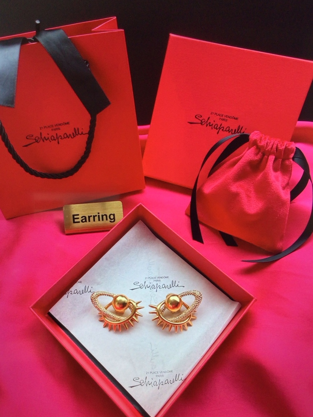 Schiaparelli Planet Eye Earrings - Picture 3 of 5